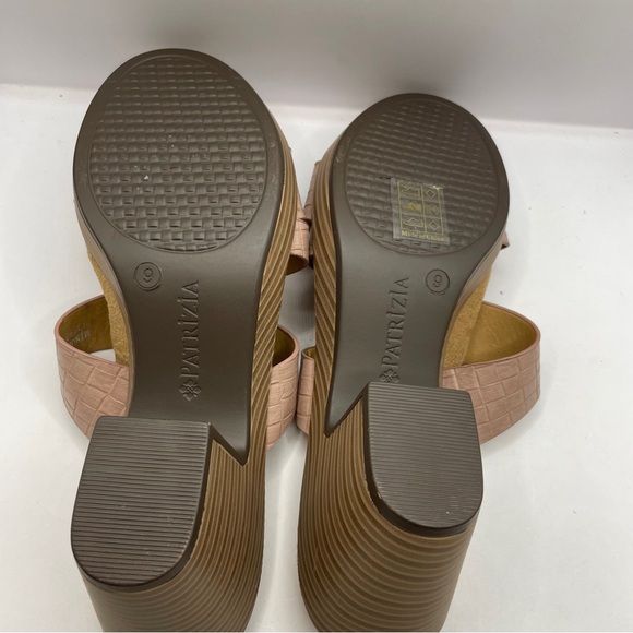 Patrizia by spring step light wood open toe heel sandals light pink  size 9 - Picture 6 of 7